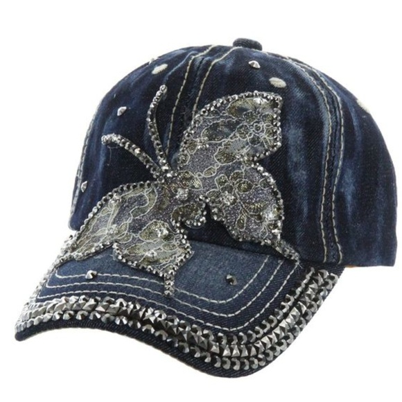 COPY - Ladies Butterfly baseball cap. - Picture 1 of 2